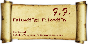 Faluvégi Filomén névjegykártya